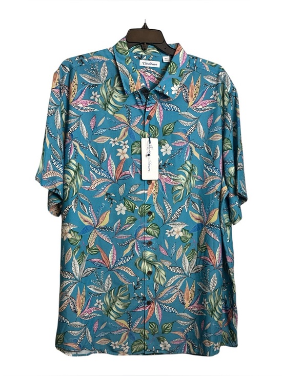 Caribbean Other - NWT Roundtree & Yorke Caribbean 3XLT Teal Tropical Hawaiian *Fathers Day* Shirt